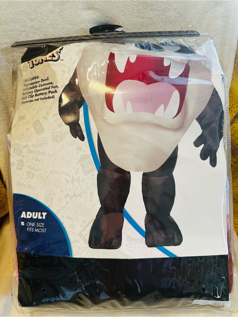 Taz Tasmanian Devil Looney Tunes Inflatable Adult Halloween Costume Spirit NEW